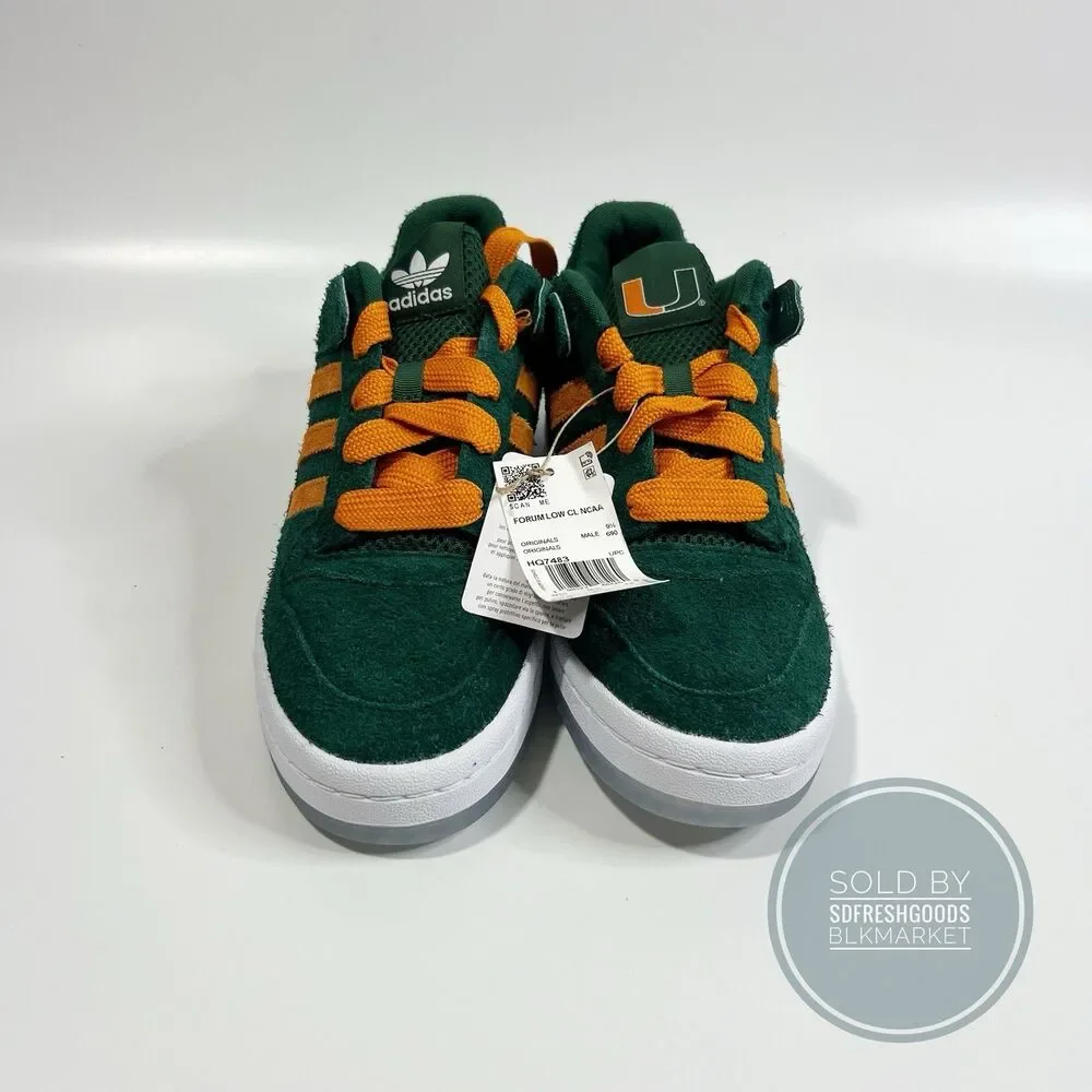 NCAA x Adidas Forum Low “MIAMI 2025” HQ7483 Men’s Shoes Sz 10